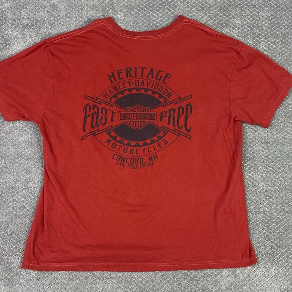 Harley Davidson T Shirt Men's 2XL Double Sided Life's a Journey Fast Free - Picture 5 of 11
